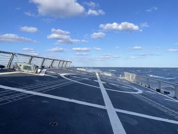 Bridge over sea against sky