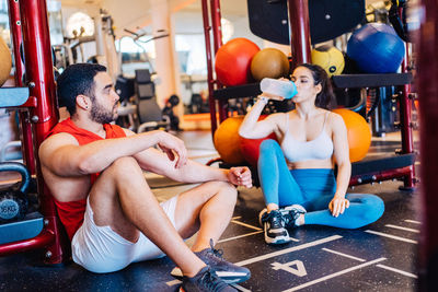 Woman exercising in gym