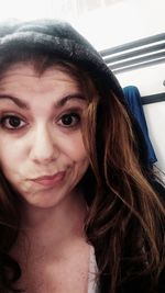 Close-up portrait of young woman