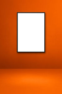 Full frame shot of orange patterned wall