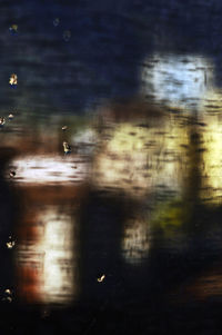 Defocused image of wet window