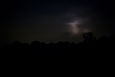 Low angle view of silhouette landscape against sky