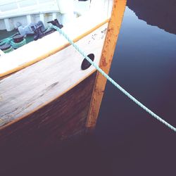 Close-up of boat in sea