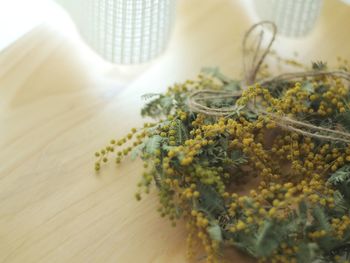 Close-up of fresh white flowers on table