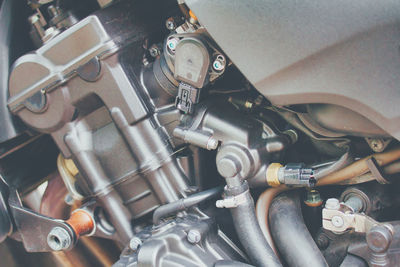 Close-up part of motorcycle