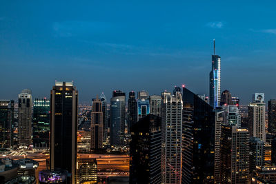 City skyline at night