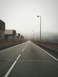 Road against clear sky