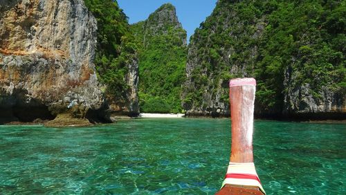 Scenic view of calm sea seen from boat