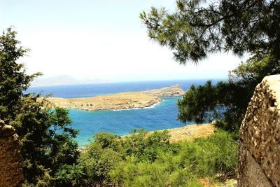 Scenic view of landscape against clear sky