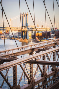 View of bridge over river in new york city 