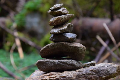 Close-up of stone wall