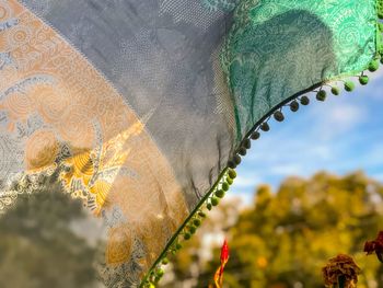 Close-up of decoration hanging outdoors