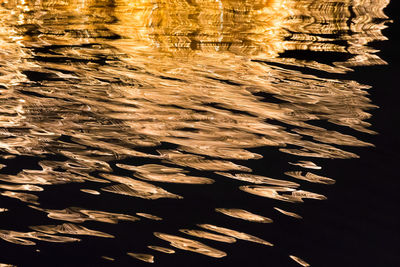 Close-up of reflection of water in lake