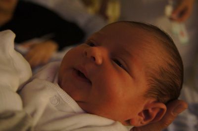 Close-up of cute baby boy