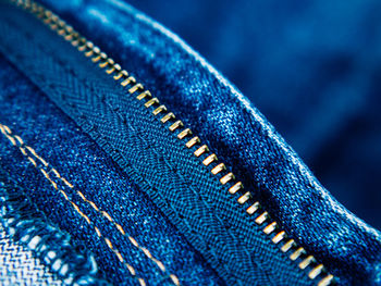 Close-up of blue fabric