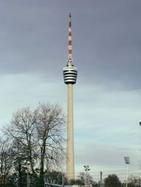 Low angle view of tower against sky