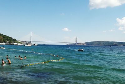 Tourists enjoying in sea