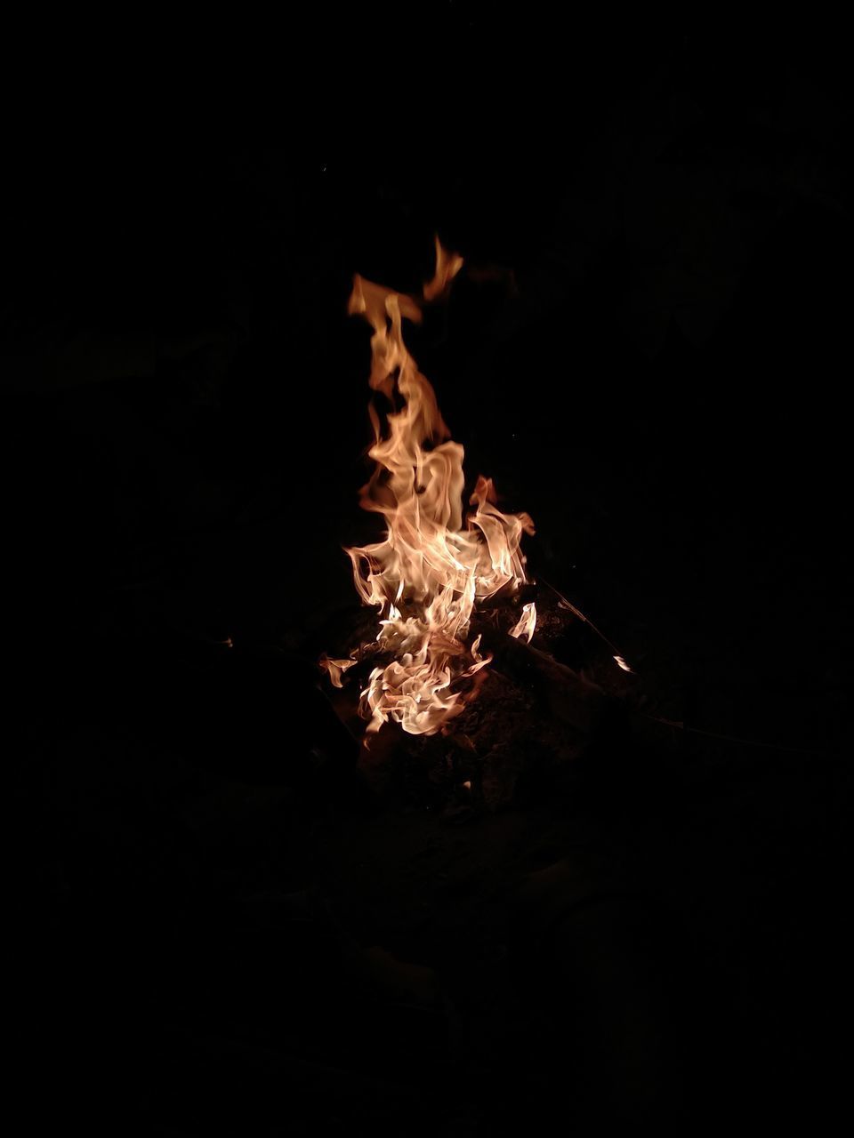 FIRE BURNING AT NIGHT