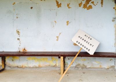 Close-up of weathered wall