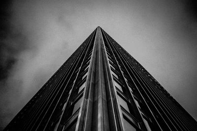 Low angle view of modern building against sky