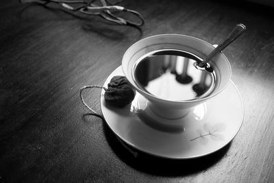 Close-up of coffee on table