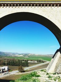 View of road against blue sky