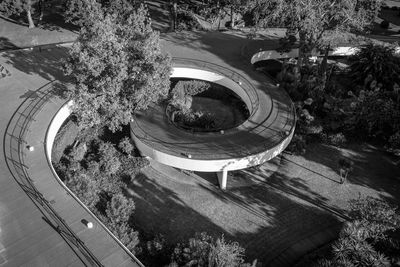 High angle view of swimming pool at park