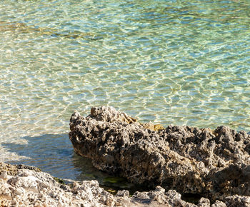 Rocks in sea