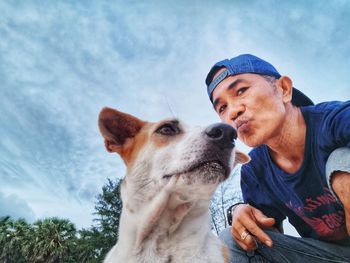 Man with dog