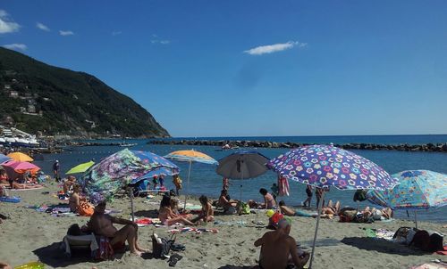 People enjoying at beach