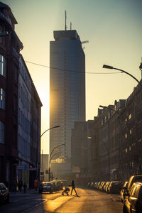 View of buildings in city against sky