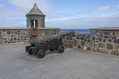 Cannon, puerto de la cruz, spain, august, 21 2019. 