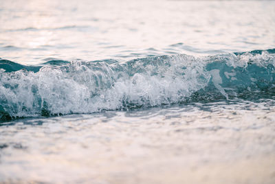 Waves rushing towards shore