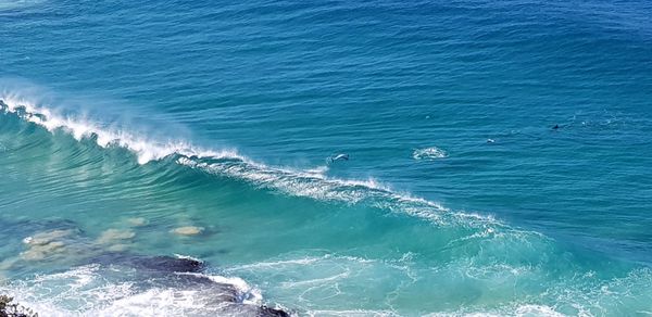 High angle view of beach