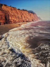 Scenic view of rocky mountains against sky