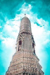 Low angle view of traditional building against sky