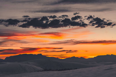 Sunset, white sands national park, new mexcio