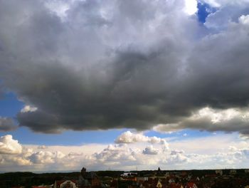 Scenic view of landscape against cloudy sky