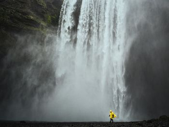 Scenic view of waterfall