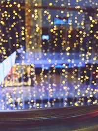 Defocused image of illuminated lights