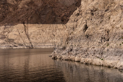 Rock formations in lake