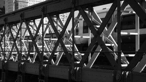 Low angle view of railway bridge