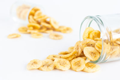 Close-up of pasta against white background