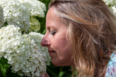 Close-up portrait of a woman