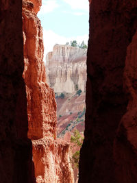 Rock formations against sky