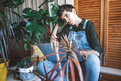 Young man using mobile phone