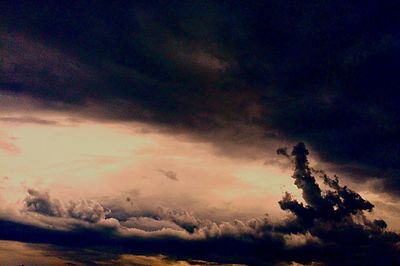 Scenic view of landscape against cloudy sky