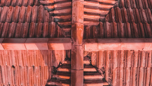 Full frame shot of wooden roof