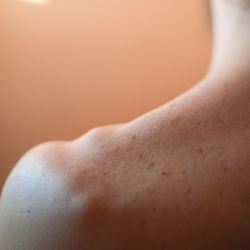 Cropped image of man shoulder