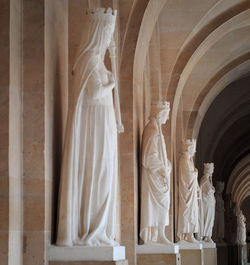 Low angle view of statues in building
